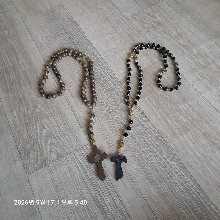 [BUNJANG] Wooden Bead 5-Decade Rosary / 목재비즈매듭5단묵주