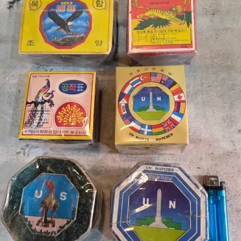 [BUNJANG] Vintage Safety Matches - 6 Boxes / 근대사  / 옛날 통성냥 6점