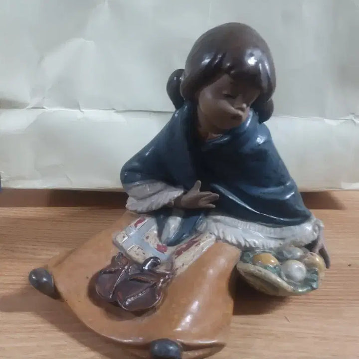 [BUNJANG] Lladró EA21 Nigro Girl Matte Figurine / 스페인 야드로 EA21 Nigro 소녀