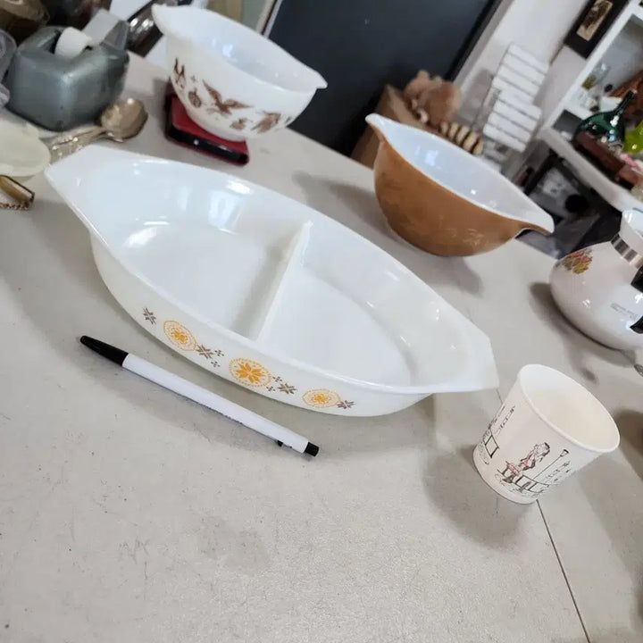 [BUNJANG] Vintage Pyrex Baking Dish 32cm x 21.6cm x 5cm / USA 오래된 상태좋은 파이렉스 크기32cmX21.6cm 높이5cm