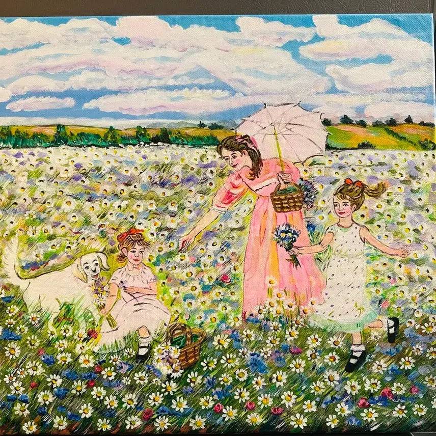 [BUNJANG] Field Mother and Children Canvas Print / 들판의엄마와아이들(캔버스)