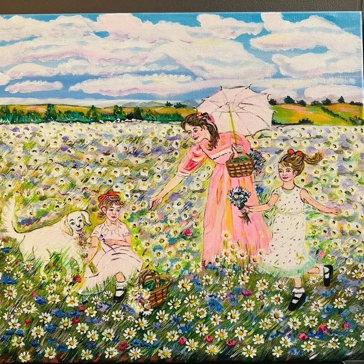 [BUNJANG] Field Mother and Children Canvas Print / 들판의엄마와아이들(캔버스)