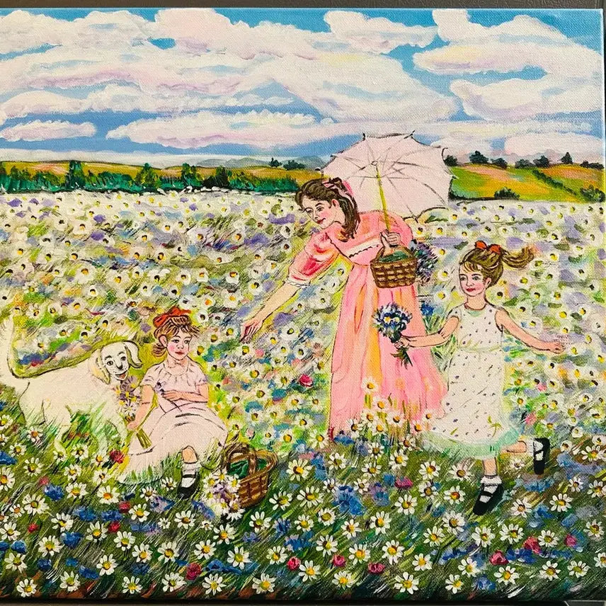 [BUNJANG] Field Mother and Children Canvas Print / 들판의엄마와아이들(캔버스)