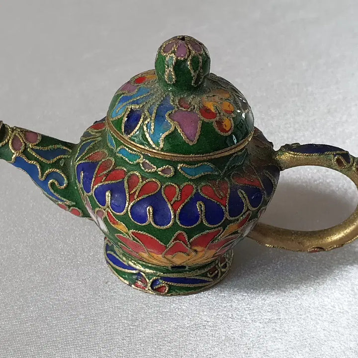 [BUNJANG] Vintage Cloisonné Miniature Teapot / 빈티지 칠보 미니 티팟