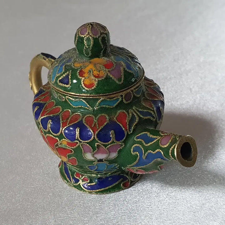 [BUNJANG] Vintage Cloisonné Miniature Teapot / 빈티지 칠보 미니 티팟