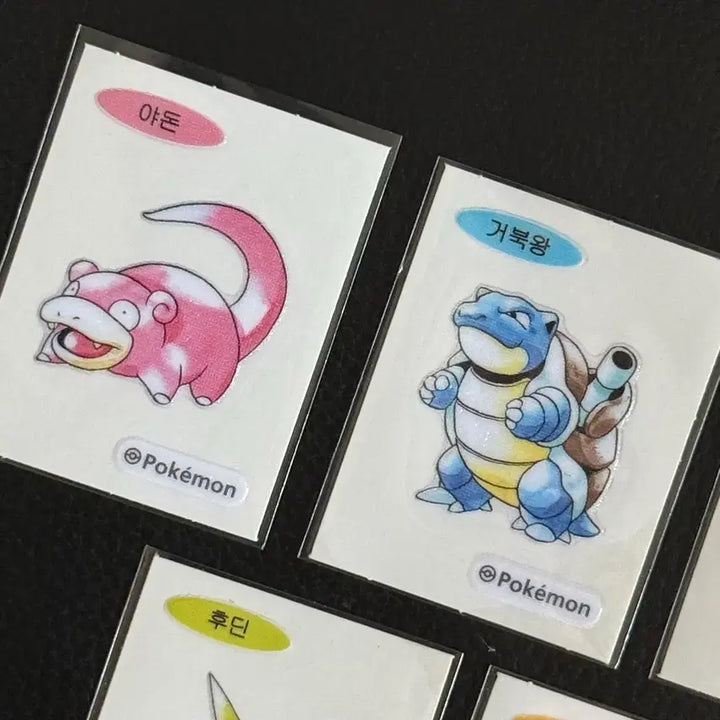 [BUNJANG] Pokemon 30th Anniversary Original Art Tteokbokki Stickers Bundle Set / (5개 일괄) 포켓몬 30주년 원화 띠부씰 야돈 거북왕 잠만보 후딘 두두