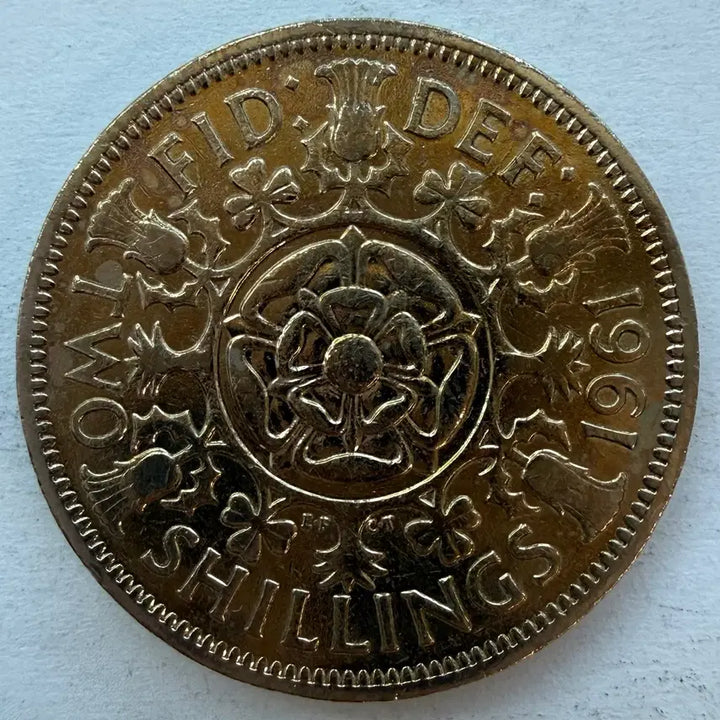 [BUNJANG] 1961 British 2 Shillings Coin / 1961년 영국 2실링 동전 S2993