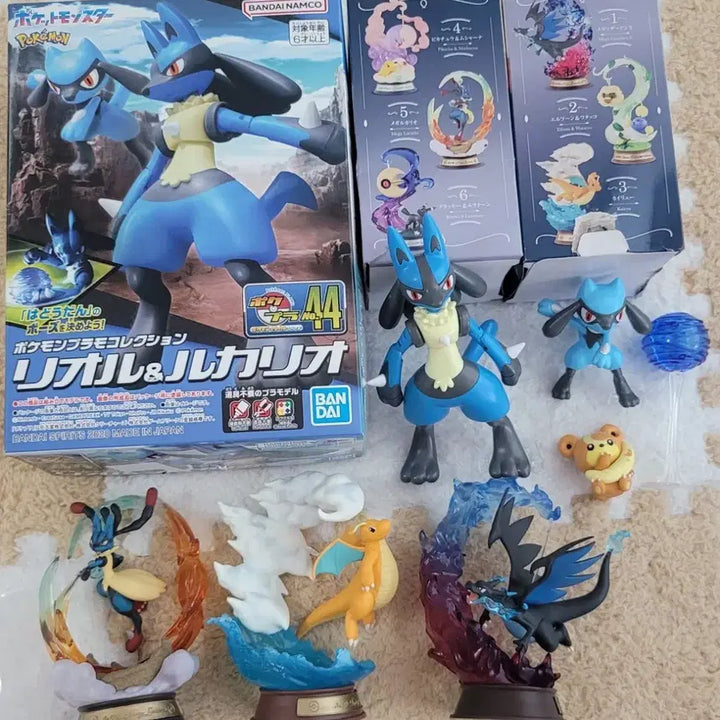 [BUNJANG] Pokemon Lucario &amp; Riolu, Charizard &amp; Dragonite, Various Models Bundle Set / 포켓몬 루카리오&amp;리오르 프라모델, 리자몽&amp;망나뇽 리멘트 등 일괄