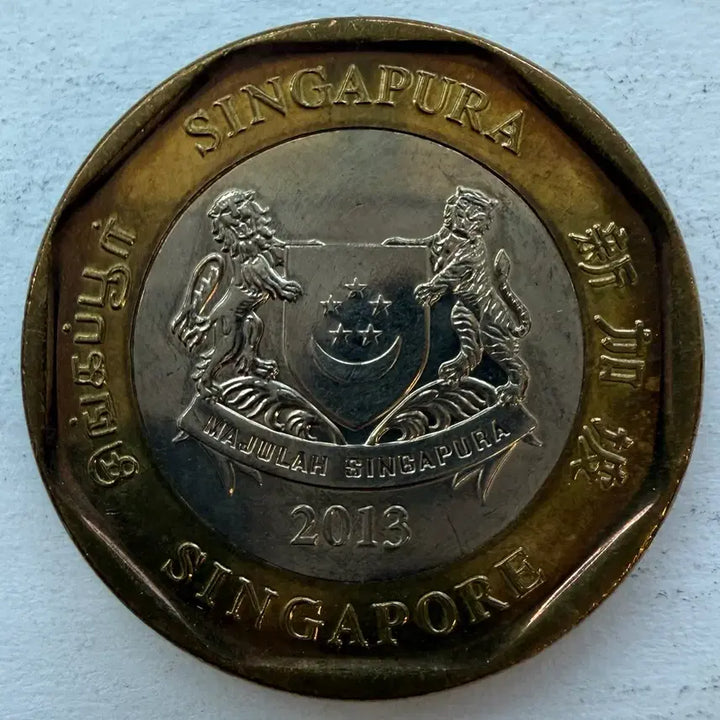 [BUNJANG] 2013 Singapore 1 Dollar Bimetal Coin / 2013년 싱가포르 1달러 바이메탈 동전 S2995