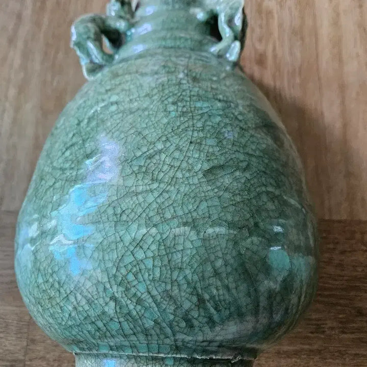 [BUNJANG] Chinese Celadon Porcelain Vase with Dragon Motif / 중국도자기