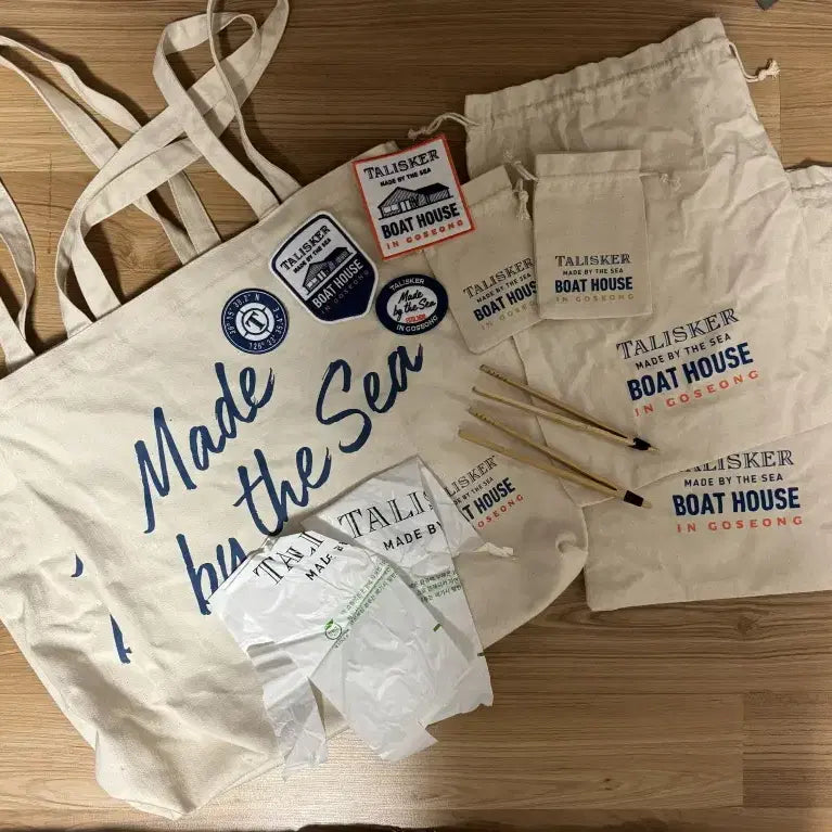 [BUNJANG] Talisker Limited Edition Eco Bag Set / 한정판 탈리스커 에코백 파우치 집게 비닐봉투 와팬 등 세트