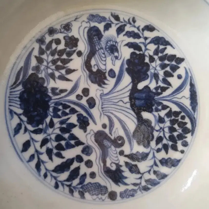 [BUNJANG] Yuan Dynasty Celadon Porcelain Lotus and Water Plant Pattern Plate / 원나라.기물/수초연화문.화형.반
