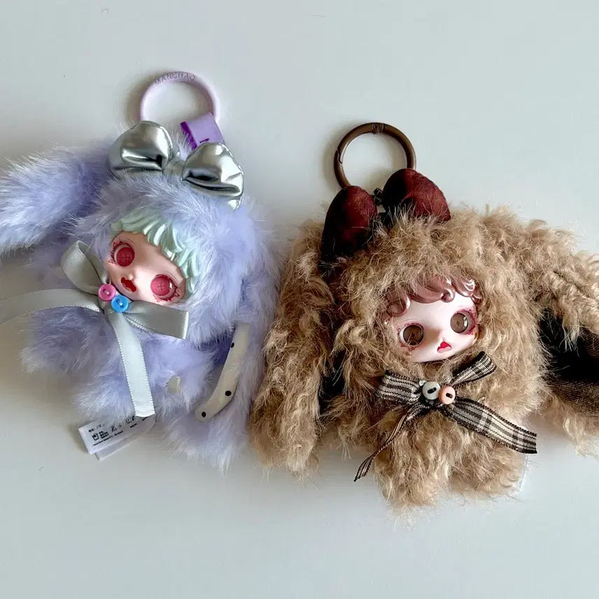 [BUNJANG] Babysree Miohko Warm Hug Rabbit Plush Bundle Set (Purple, Brown) / (일괄판매)베이비쓰리 미오코 따뜻한 포옹_보라,갈색토끼