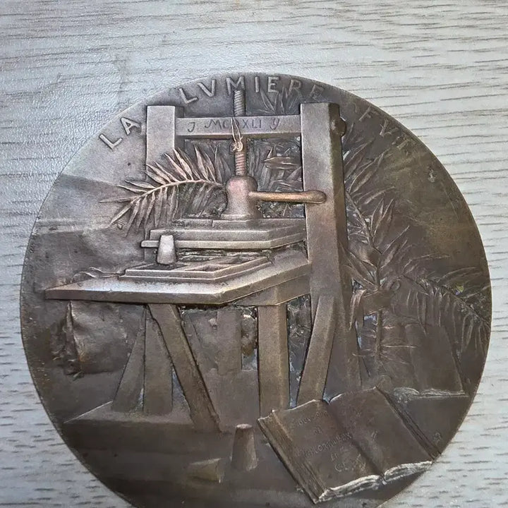 [BUNJANG] 1900 France Gutenberg Commemorative Medal Coin / 1900년 프랑스 구텐베르크 기념 메달 주화 빈티지