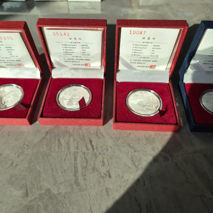 [BUNJANG] Bank of Korea 4-Type Pure Silver Commemorative Coins (99.9% Silver) / 한국은행 기념주화 4종 순은99.9 프루프은화