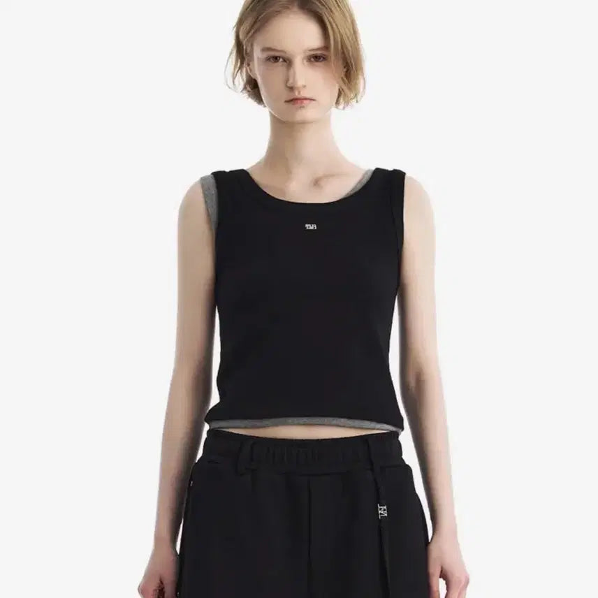 [BUNJANG] trimmingbird TMB Slim-Fit Cropped Sleeveless Black / (가격내림X) (택O) 트리밍버드 TMB 슬림핏 크롭 슬리브리스 (블랙)