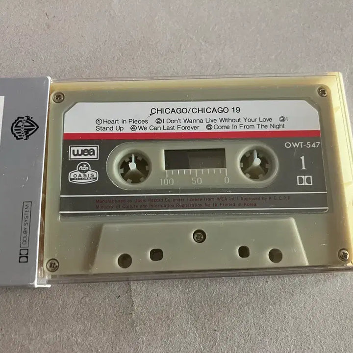 [BUNJANG] Chicago 19 Cassette Tape (1980s) / 80년대 시카고 Chicago 19 라이센스 카세트테이프