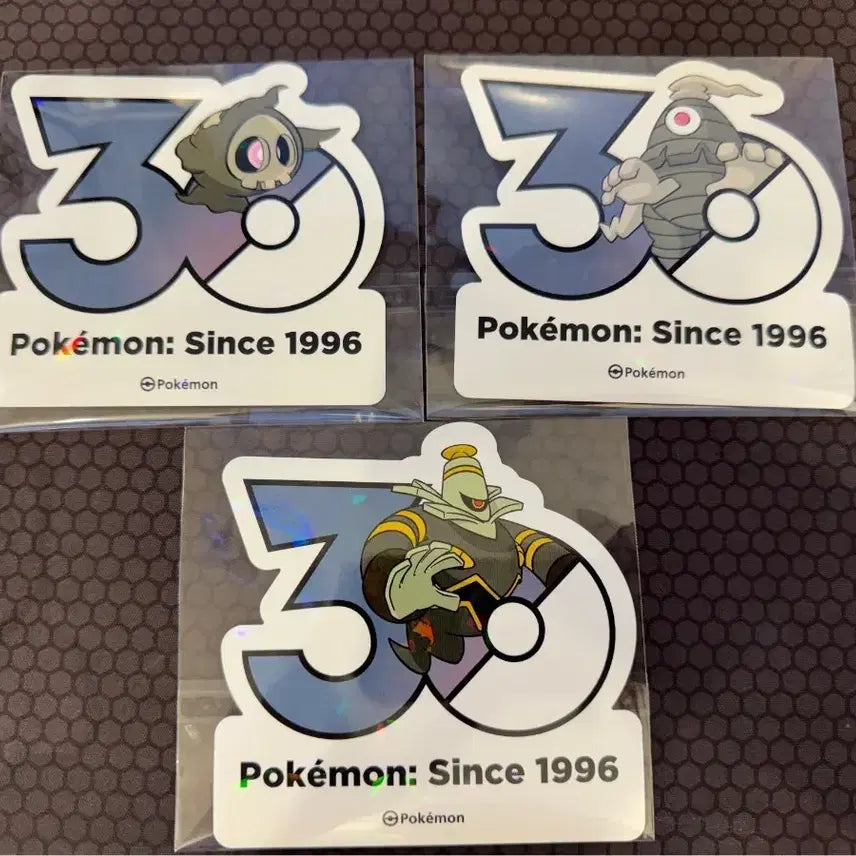 [BUNJANG] Pokemon 30th Anniversary Stickers - Skull-O-Rama, Mummble, Yawn-e-warr / 포켓몬 30주년 스티커 해골몽 미라몽 야느와르몽