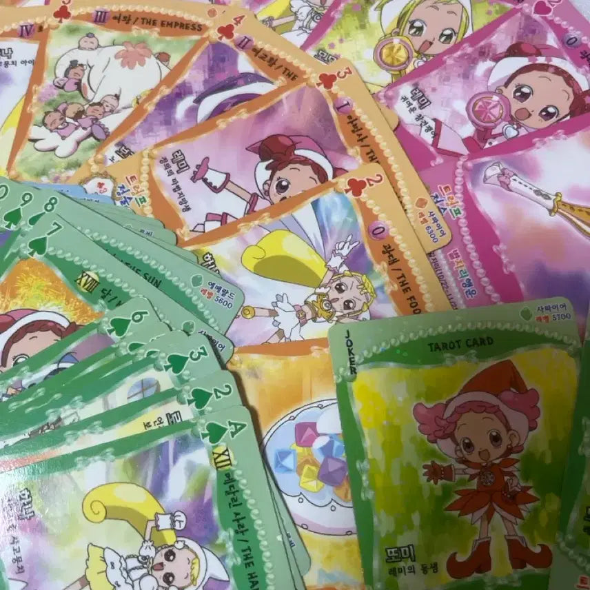 [BUNJANG] Ojamajo Doremi Tarot Photo Trump Cards / 꼬마마법사 레미 오자마녀 도레미 타로 포토 트럼프 카드 고전 문구 완구
