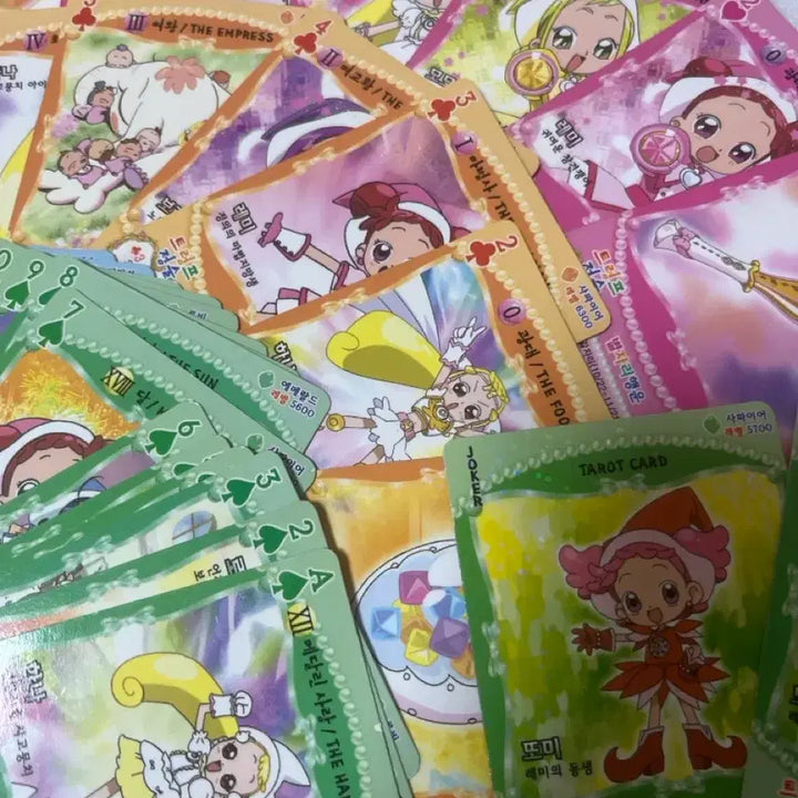 [BUNJANG] Ojamajo Doremi Tarot Photo Trump Cards / 꼬마마법사 레미 오자마녀 도레미 타로 포토 트럼프 카드 고전 문구 완구
