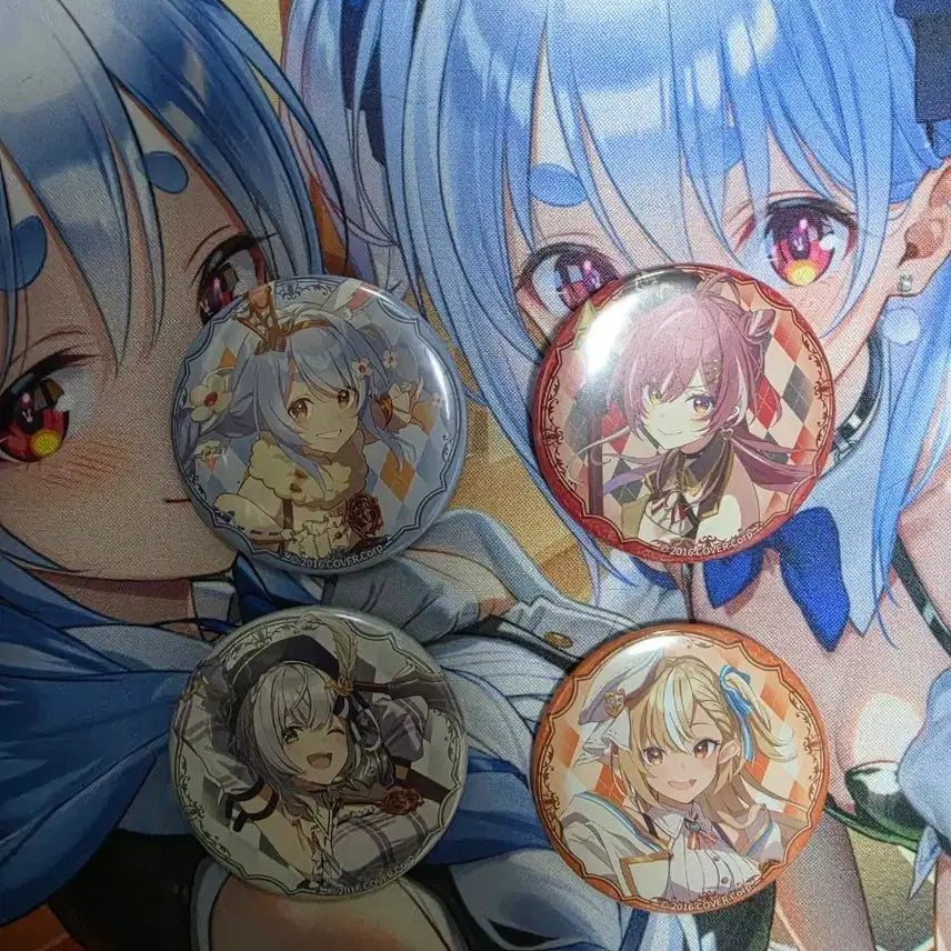 [BUNJANG] Hololive JP 3rd Gen Set of 4 Can Badges / 홀로라이브 3기생 캔뱃지 일괄판매합니다.