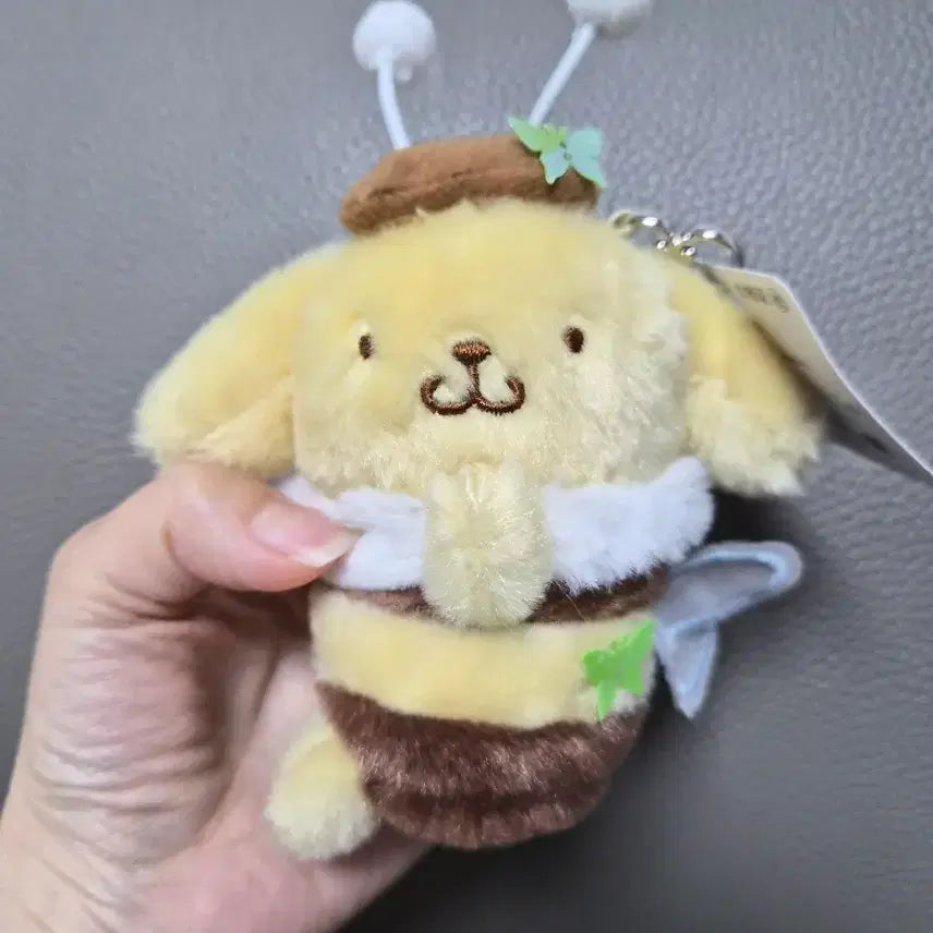 [BUNJANG] Sanrio Pompompurin Bee Plush Keychain / 산리오 폼폼푸린 꿀벌 인형 키링