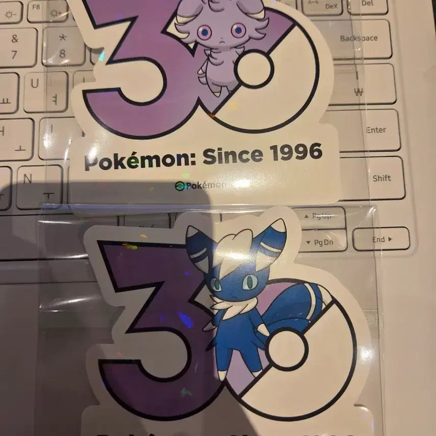 [BUNJANG] Pokemon 30th Anniversary Sticker Set (Nyasper + Nyaonix Male) / 포켓몬 30주년 기념 스티커(냐스퍼+냐오닉스 수컷 세트)