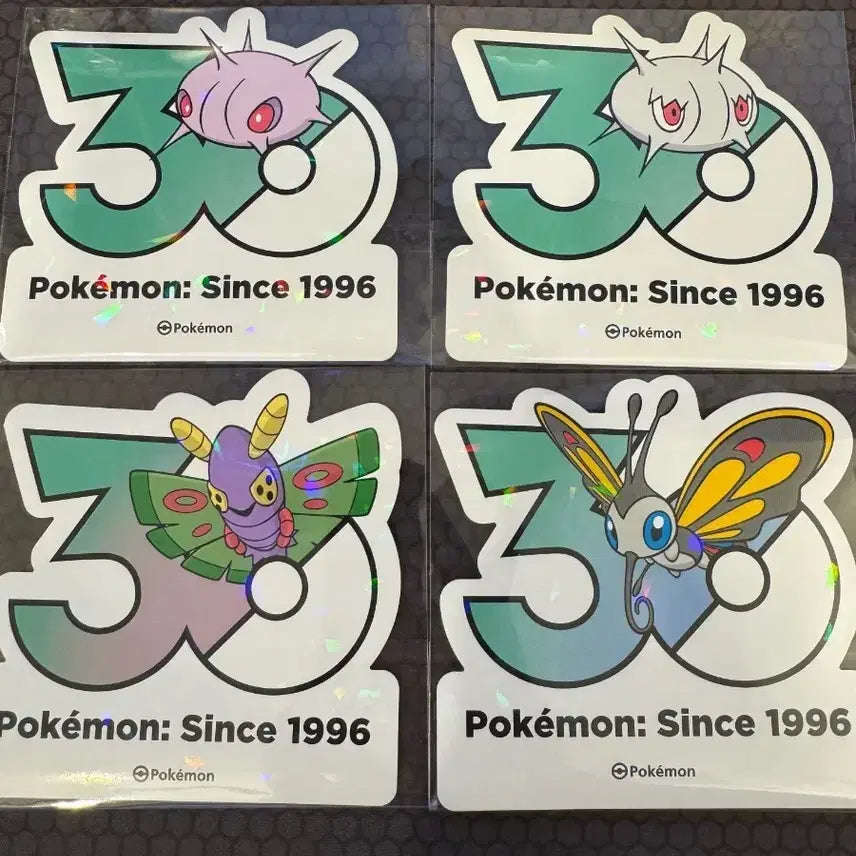 [BUNJANG] Pokemon 30th Anniversary Sticker Set - Cascoon, Duzell, Beautifly / 포켓몬 30주년 스티커 카스쿤 독케일 실쿤 뷰티플라이