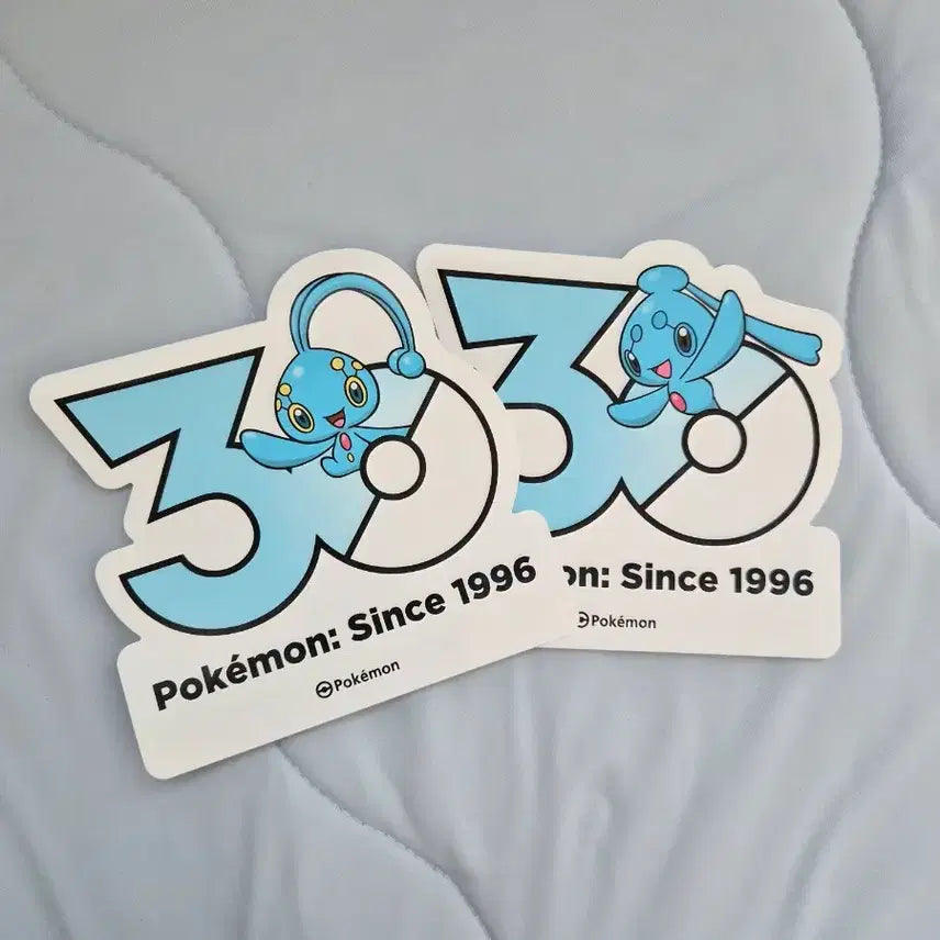 [BUNJANG] Pokemon 30th Anniversary Manaphy &amp; Phione Sticker Set / 포켓몬 30주년 스티커 마나피 피오네 세트 일괄 판매