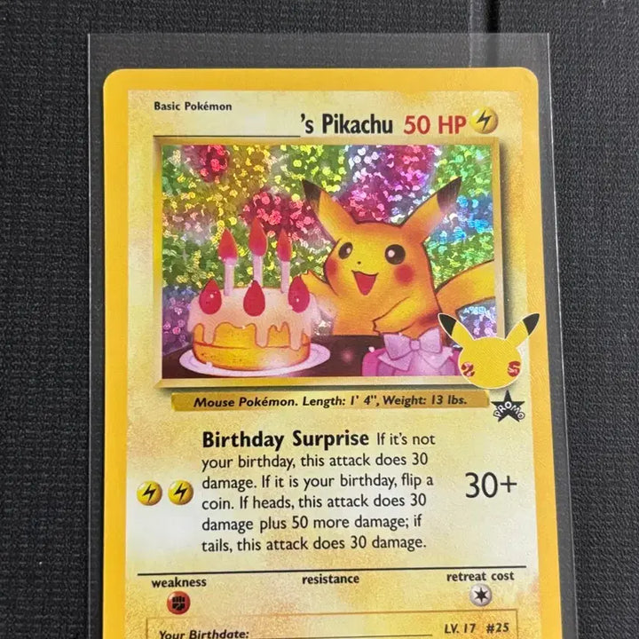 [BUNJANG] Pokemon Birthday Pikachu Promo Card / 포켓몬 카드 생일 피카츄 프로모