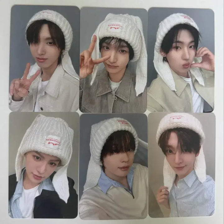 [BUNJANG] Kickflip Makestar Lucky Draw Rabbit Beanie ver. Gyhun Donghwa Donghyun Minje Kaiju Juwang Photocard / 킥플립 메이크스타 미공포 토끼비니ver 계훈 동화 동현 민제 케이주 주왕