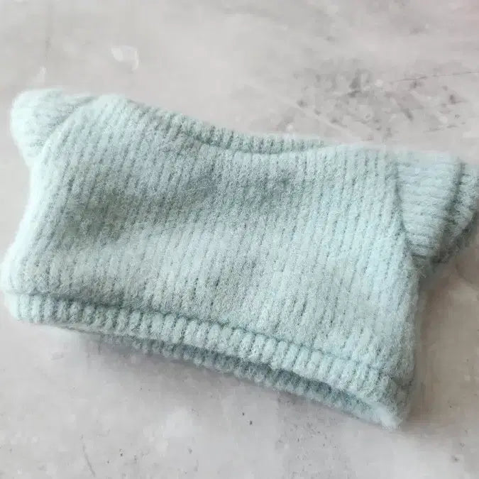[BUNJANG] 20cm Doll Clothes Mint Angora Knit Sweater / 솜인형 인형옷 20cm 샤넬 민트 스웨터