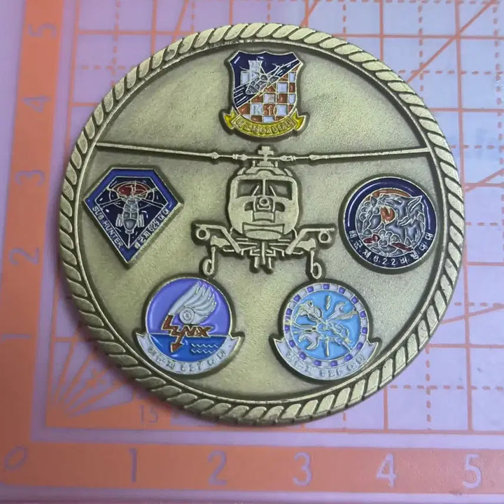 [BUNJANG] Republic of Korea Navy 62nd Maritime Operations Helicopter Squadron Commemorative Coin / 해군 62 해상작전헬기전대 기념 코인(부대 군대)