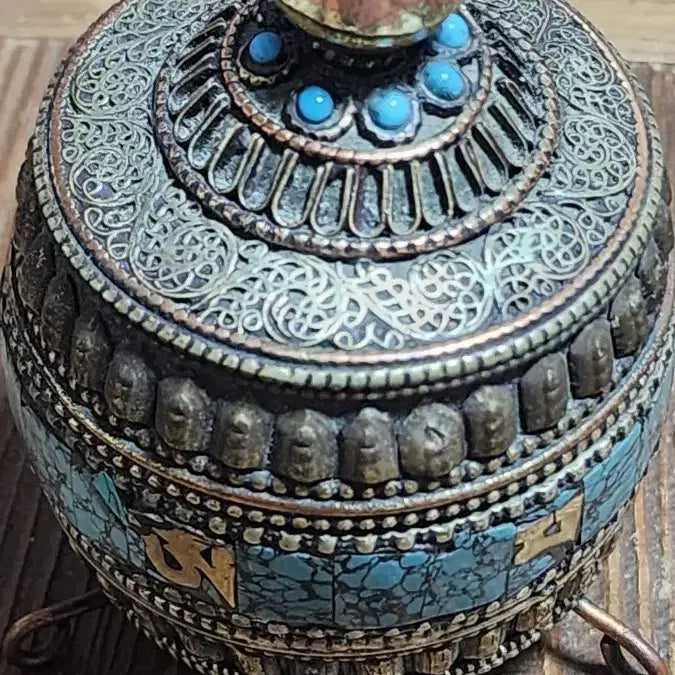 [BUNJANG] Tibetan Buddhist Turquoise Prayer Box / 티벳 경전 터키석 보관함