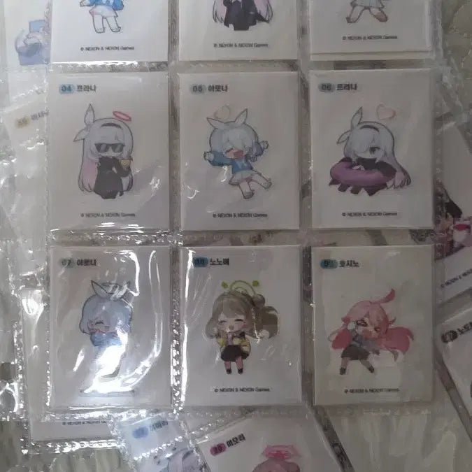[BUNJANG] Blue Archive Tteokbokki Seal Collection (Excluding Yuuka) / 블루아카이브 띠부씰 시즌1 유우카제외 올컬렉 가격제시