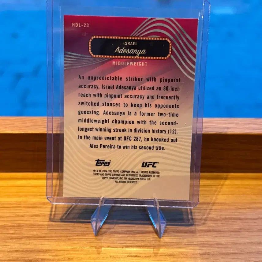 [BUNJANG] UFC Adesanya Topps Finest Headliners Card / UFC 아데산야 Topps Finest 헤드라이너 카드