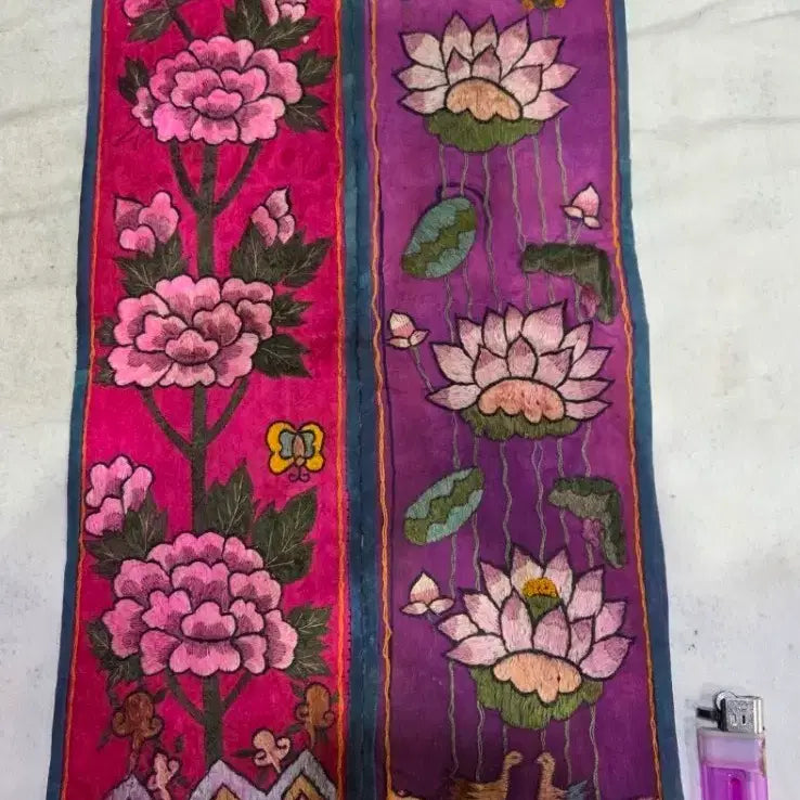 [BUNJANG] Vintage Embroidered Scroll / 옛날 자수 / 수명대