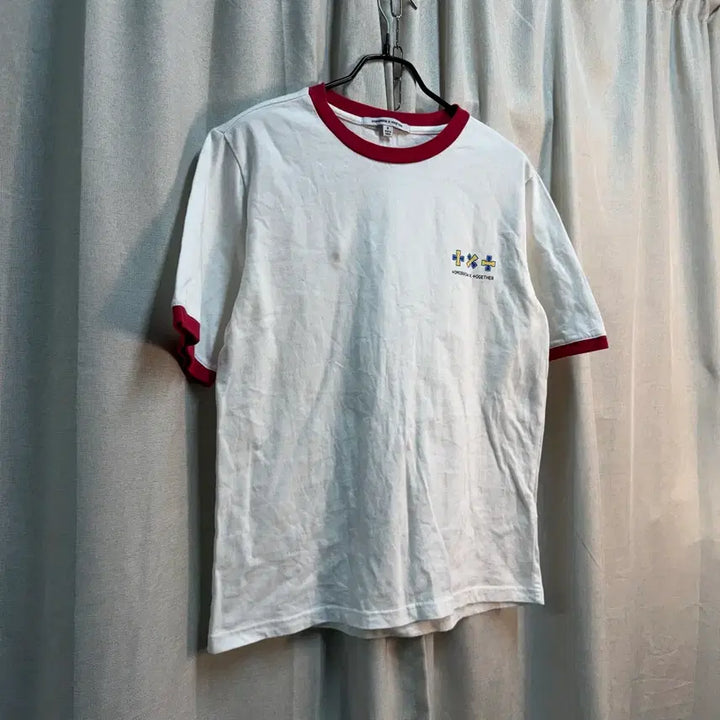 [BUNJANG] TXT Ringer Short-Sleeve T-Shirt (White/Red) / [M] 투모로우바이투게더 링거 반팔 티셔츠 TOMORROW