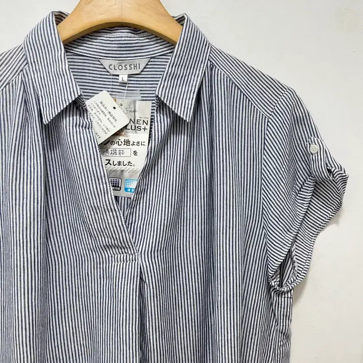 [BUNJANG] CLOSSI Stripe Linen Shirt (New, Women&