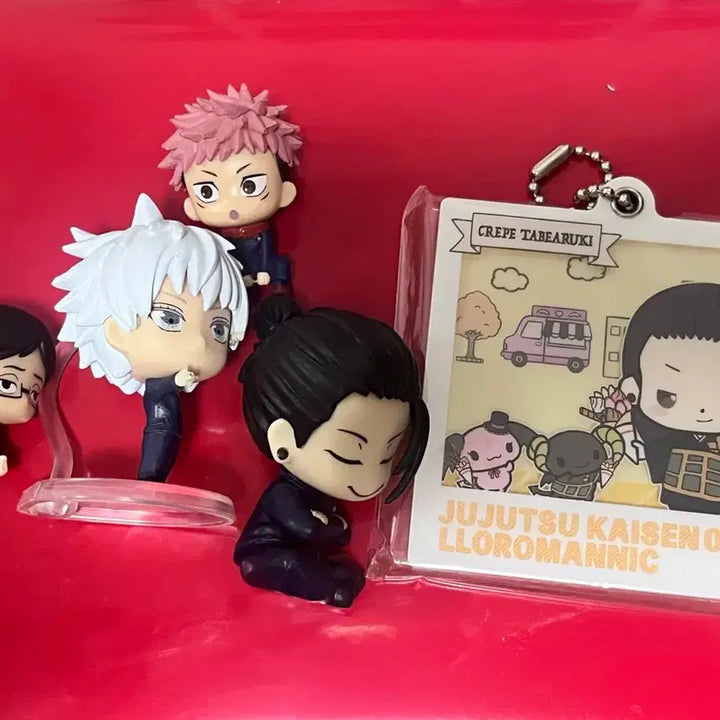 [BUNJANG] Jujutsu Kaisen Satoru Gojo &amp; Suguru Geto Figure &amp; Keyring Set / 주술회전 고죠 사토루 게토스구루 어깨쿵 산리오 굿즈 피규어