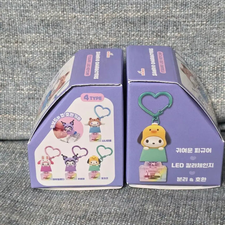 [BUNJANG] Sanrio Peek-a-boo Figure LED Keycap Keyring (Sealed) / 미개봉 산리오 빼꼼 피규어LED 키캡 키링