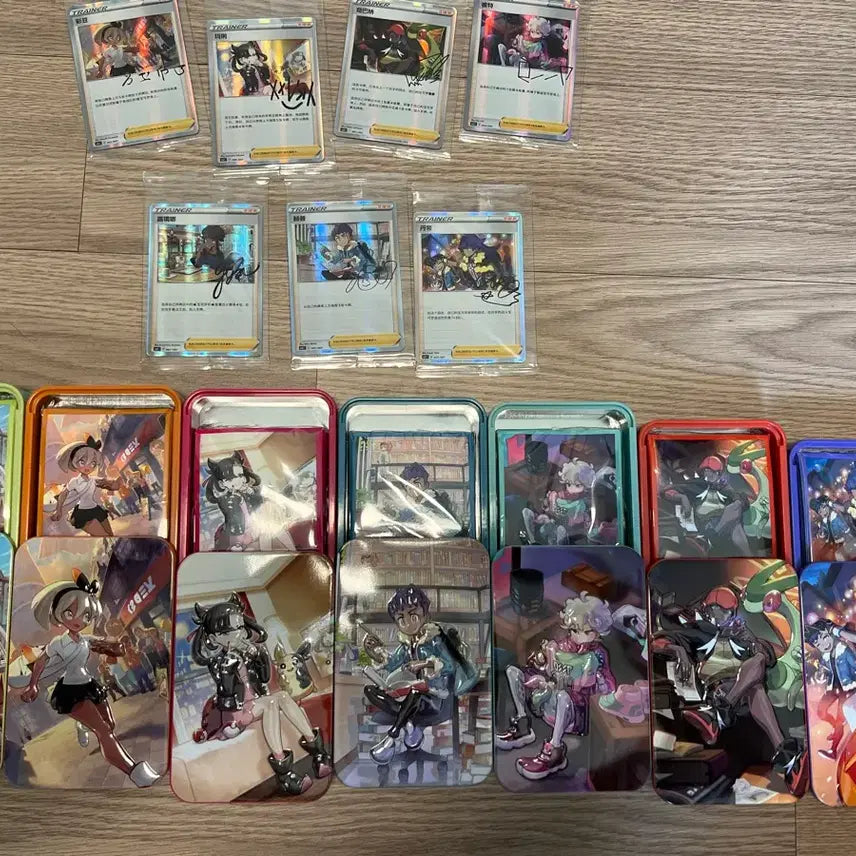 [BUNJANG] Pokemon Trainer Card &amp; Tin Case Sleeve Set (Mid-Print, Sealed) / 포켓몬카드 트레이너 카드 + 틴케이스 슬리브 중판 미개봉세트