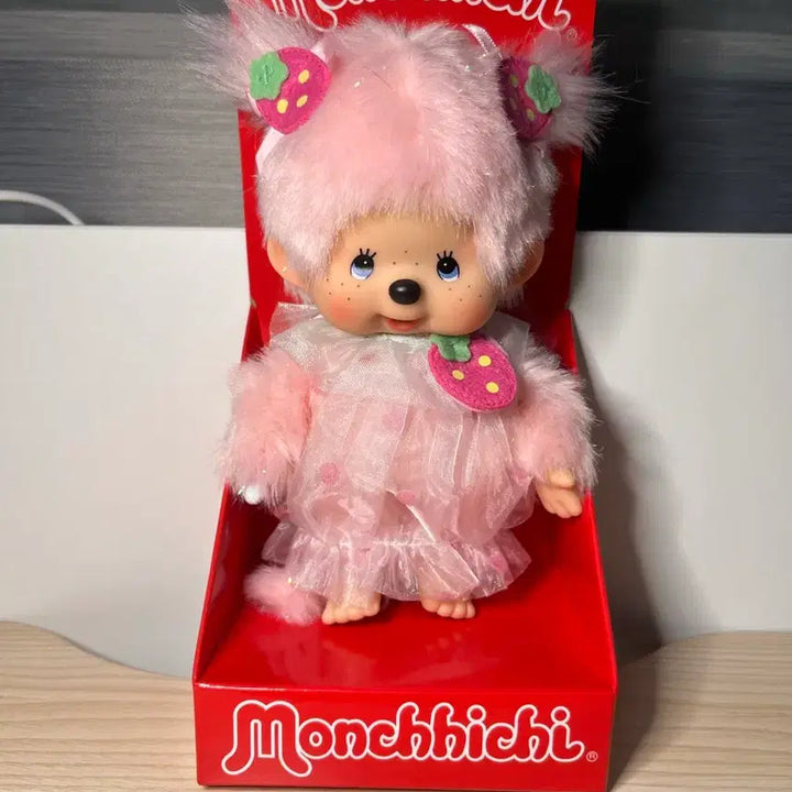 [BUNJANG] Strawberry Monchhichi Reproduction Doll / 스트로베리 몬치치 복각