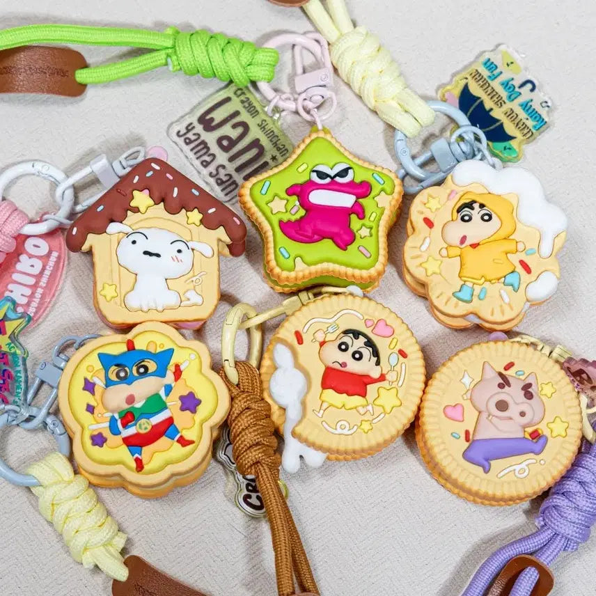 [BUNJANG] Crayon Shin-chan Cookie Keyring Full Set / 짱구 쿠키키링 풀세트