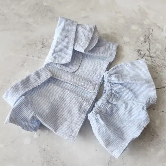 [BUNJANG] 20cm Striped Pajama Set for Dolls / 무속성 인형옷 20cm 스트라이프 잠옷 세트 솜인형 20깅