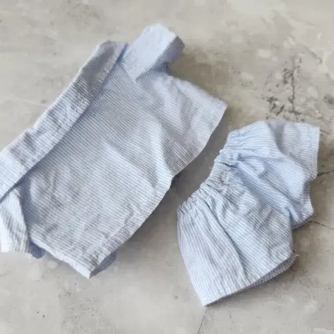 [BUNJANG] 20cm Striped Pajama Set for Dolls / 무속성 인형옷 20cm 스트라이프 잠옷 세트 솜인형 20깅