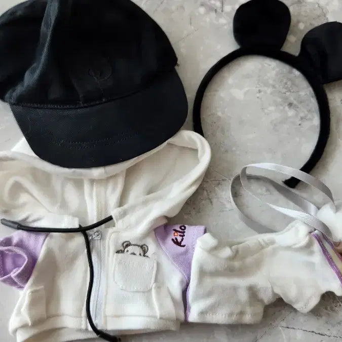[BUNJANG] 20cm Doll Clothes Disney Mickey Training Set / 솜인형 인형옷 20cm 디즈니 미키 트레이닝 세트