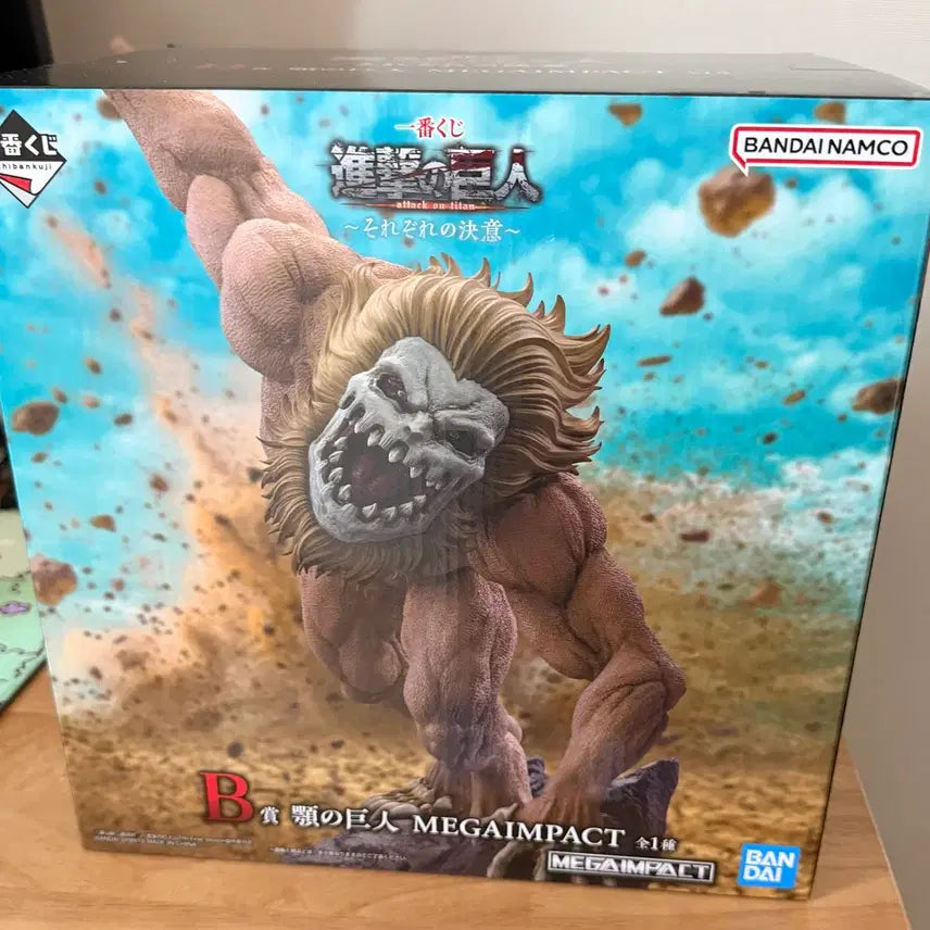 [SOLD OUT] 택포33미개봉 진격의 거인 제일복권 각자의 결의 이치방쿠지 b상 턱거인
