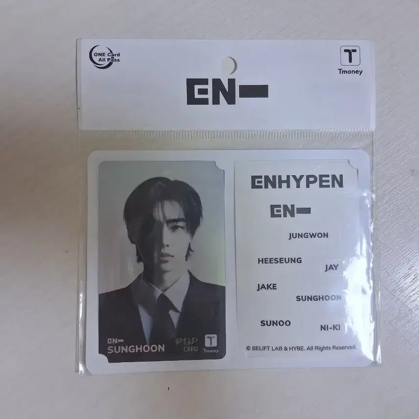 [BUNJANG] ENHYPEN Sunghoon Tmoney Transportation Card (Sealed) / 엔하이픈 박성훈 티머니 교통카드 미개봉