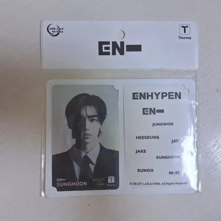 [BUNJANG] ENHYPEN Sunghoon Tmoney Transportation Card (Sealed) / 엔하이픈 박성훈 티머니 교통카드 미개봉